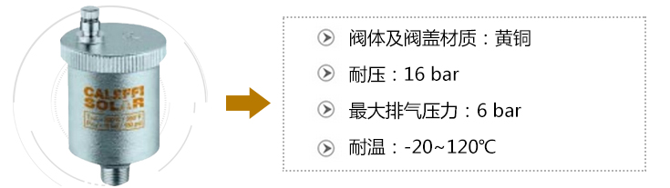 太陽能自動(dòng)排氣閥特征參數(shù)